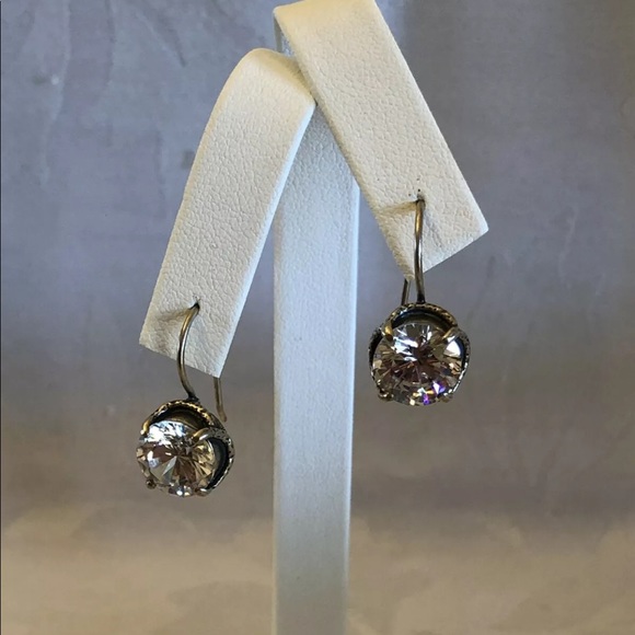 Silpada Sterling Silver ‘Center Stage’ Cubic Zirconia Earrings W1863 - Picture 12 of 14